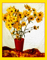 yellow flowers in vase