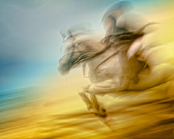 ghost horse jumping 8 x 10