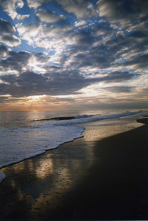 beach with clouds